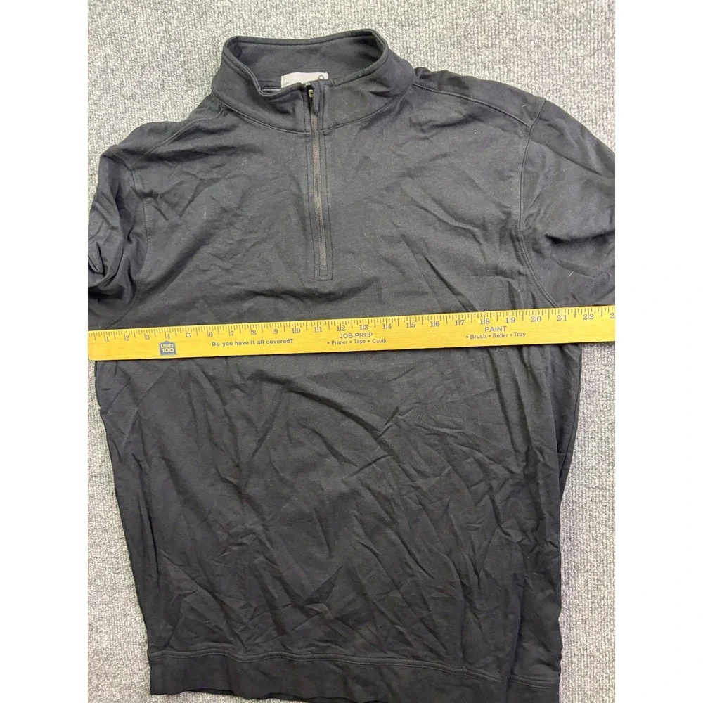 Tasc‎ Performance Quarter Zip Pullover Mens L Black Bamboo Organic Cotton 62992